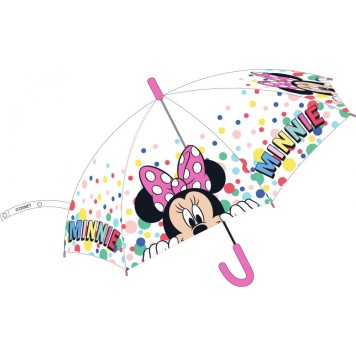 Disney Minnie  kids semi-automatic transparent umbrella Ø74 cm