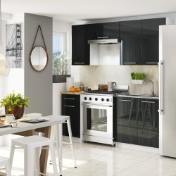 WISZĄCA SZAFKA KUCHENNA OLIWIA W 60cm BIAŁA-GRAFIT POŁYSK H720