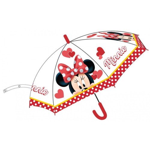 Disney Minnie  children's transparent semi-automatic umbrella Ø69 cm