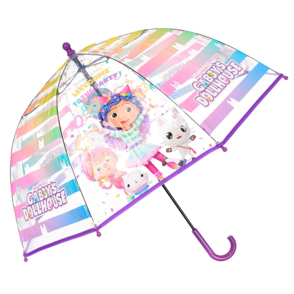Gabby's Dollhouse Welcome children's transparent umbrella Ø72 cm