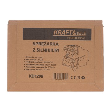 Sprężarka powietrza z silnikiem elektrycznym 270 l/min KD1298