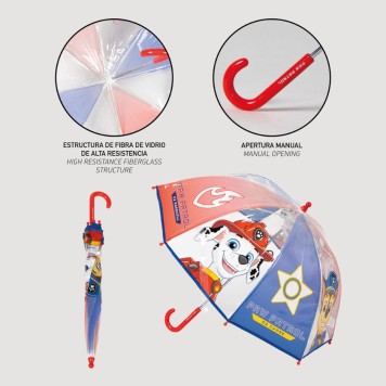 Paw Patrol Elements kids transparent umbrella Ø71 cm