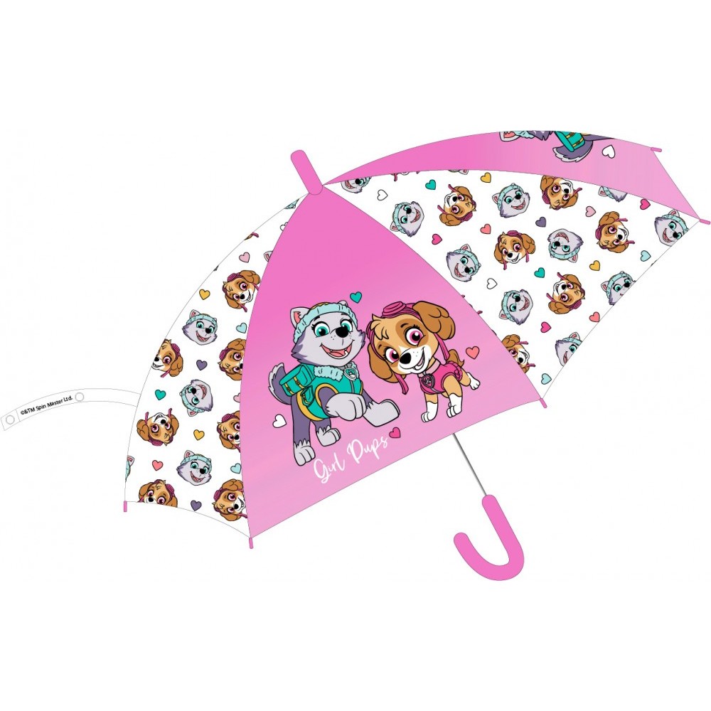 Paw Patrol kids semi-automatic transparent umbrella Ø74 cm