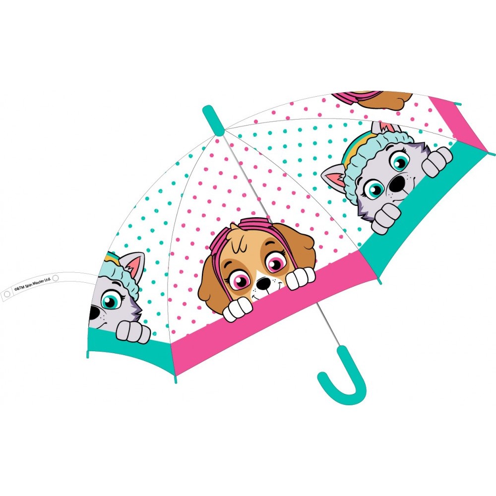 Paw Patrol children's semi-automatic transparent umbrella Ø74 cm
