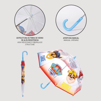 Paw Patrol children's transparent umbrella Ø71 cm