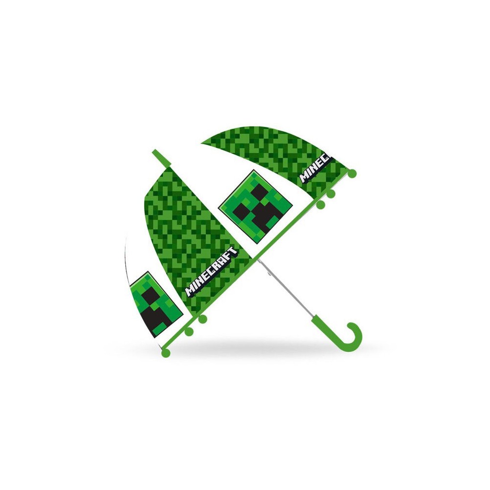 Minecraft kids transparent semi-automatic umbrella Ø70 cm
