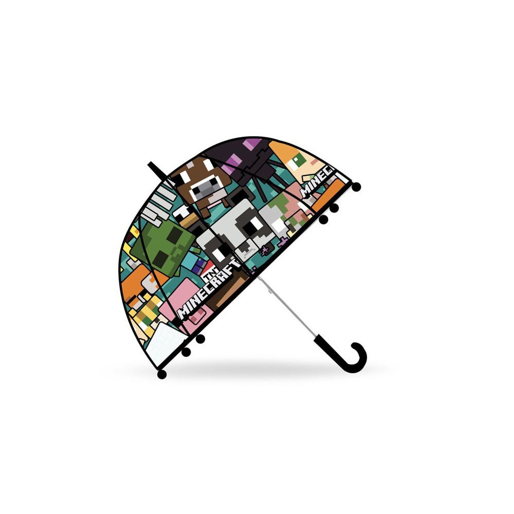 Minecraft children's transparent semi-automatic umbrella Ø70 cm