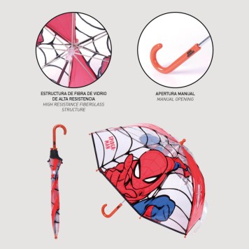 Spiderman Web-Slinger children's transparent umbrella Ø71 cm