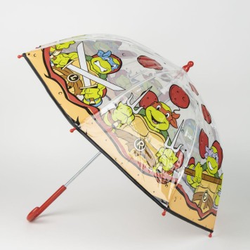 Teenage Mutant Ninja Turtles Pizza children's transparent umbrella Ø71 cm
