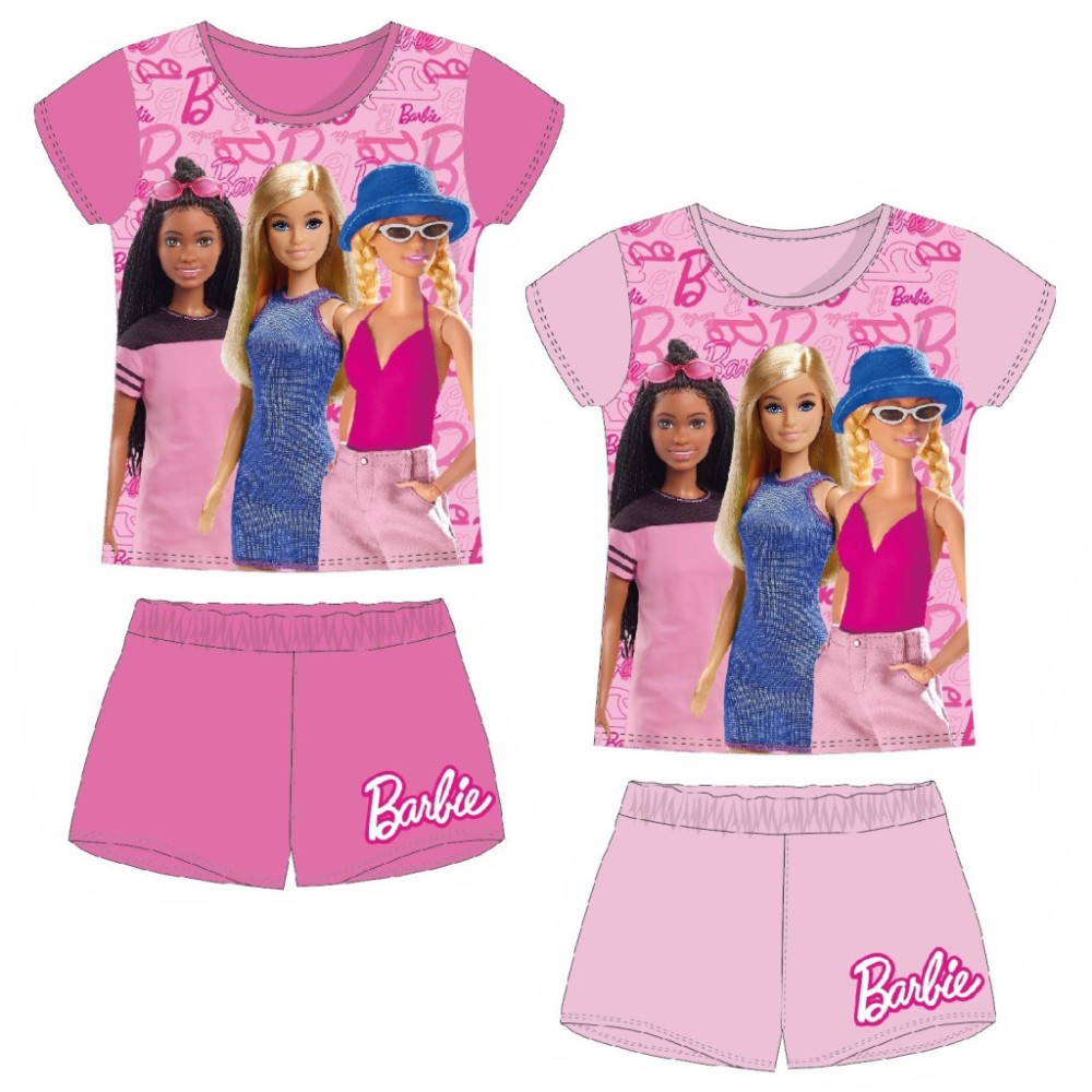 Barbie Trendy children's short pajamas 3-8 years