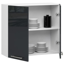 WISZĄCA SZAFKA KUCHENNA OLIWIA W 80cm BIAŁA-GRAFIT POŁYSK H720