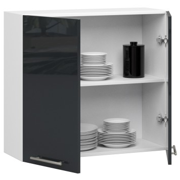 WISZĄCA SZAFKA KUCHENNA OLIWIA W 80cm BIAŁA-GRAFIT POŁYSK H720