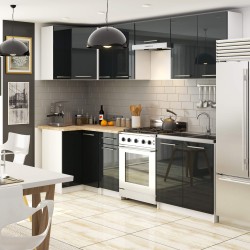 WISZĄCA SZAFKA KUCHENNA OLIWIA W 80cm BIAŁA-GRAFIT POŁYSK H720