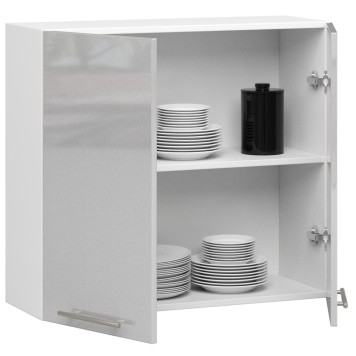 WISZĄCA SZAFKA KUCHENNA OLIWIA W 80cm BIAŁA-METALIK POŁYSK H720