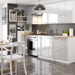 WISZĄCA SZAFKA KUCHENNA OLIWIA W 80cm BIAŁA-METALIK POŁYSK H720