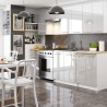 WISZĄCA SZAFKA KUCHENNA OLIWIA W 80cm BIAŁA-METALIK POŁYSK H720