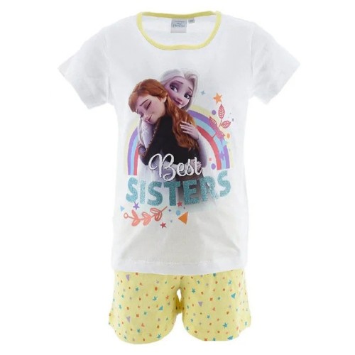 Disney Frozen Best Sisters White children's short pajamas 4 years / 104 cm