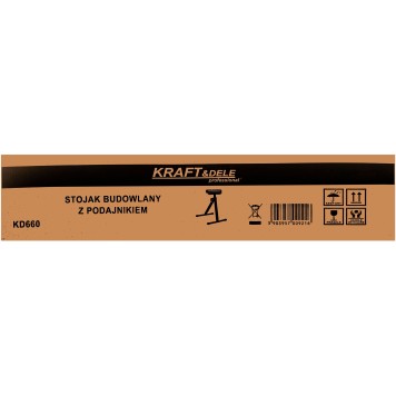 STOJAK BUDOWLANY Z PODAJNIKIEM / KOZIOŁEK ROLKOWY  680 - 1080 mm KD660