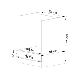 Szafka OLIWIA S60KU BIAŁA / BETON
