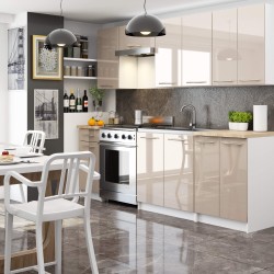 Szafka OLIWIA W60OK BIAŁA / CAPPUCCINO POŁYSK