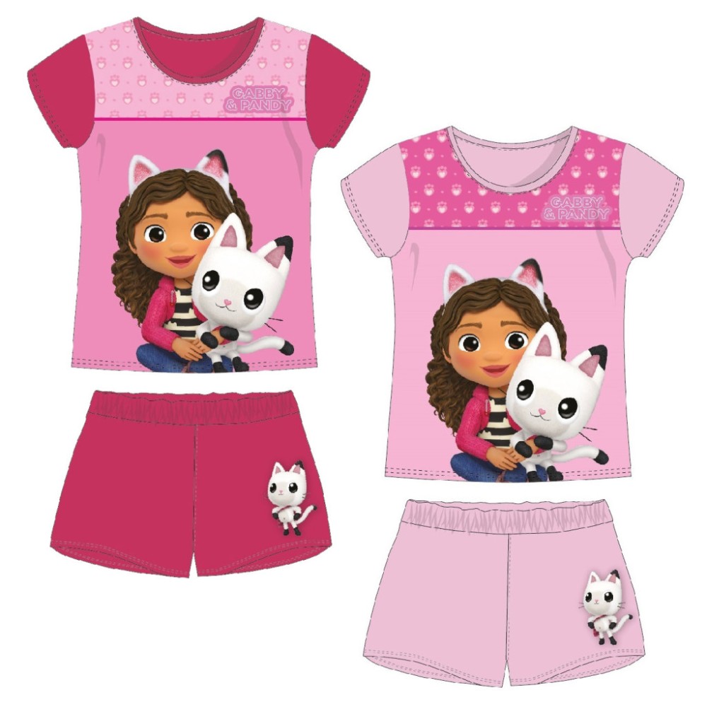 Gabby's Dollhouse Pandy Paws children's short pajamas 2-6 years