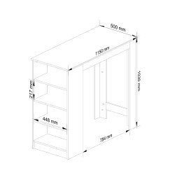 Stolik barowy pod hoker 115cm Biały