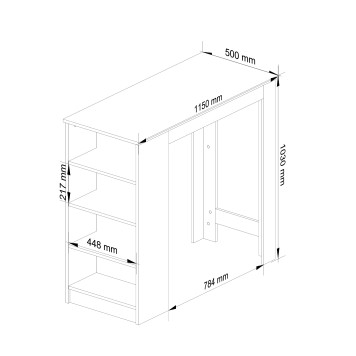 Stolik barowy pod hoker 115cm Biały