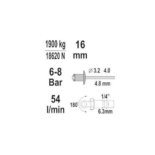 Nitownica pneumatczna 16mm / 54 l /min
