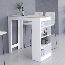 Stolik barowy pod hoker 115cm Biały / Dąb Sonoma