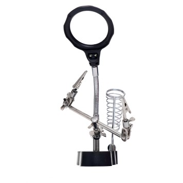 Uchwyt / lupa do lutowania LED "trzecia ręka" KD10455