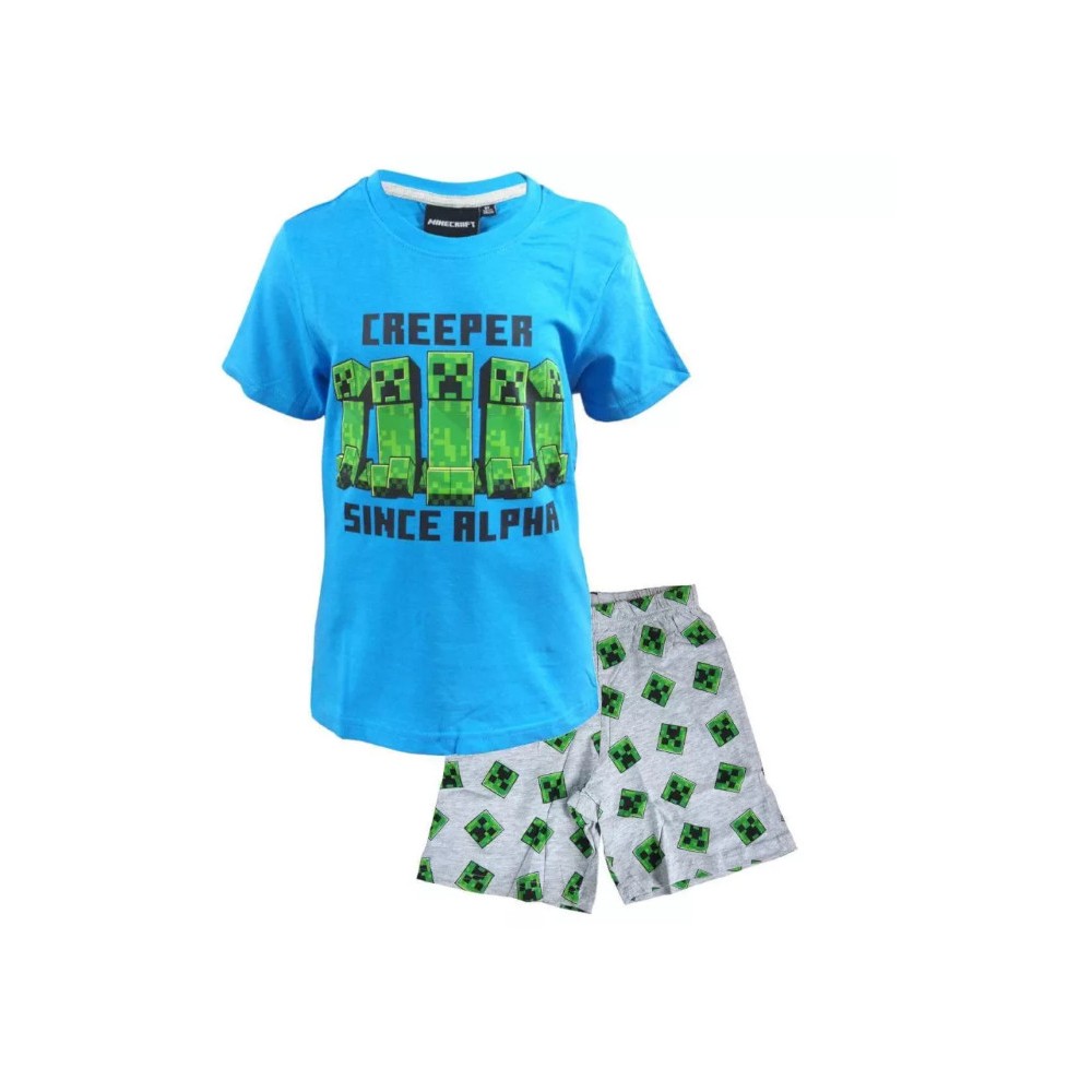 Minecraft children's short pajamas 8 years