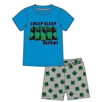 Minecraft children's short pajamas 8 years