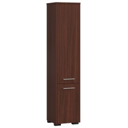 Colonne meuble étagère salle de bains  2 portes 30X30X 140cm Marron