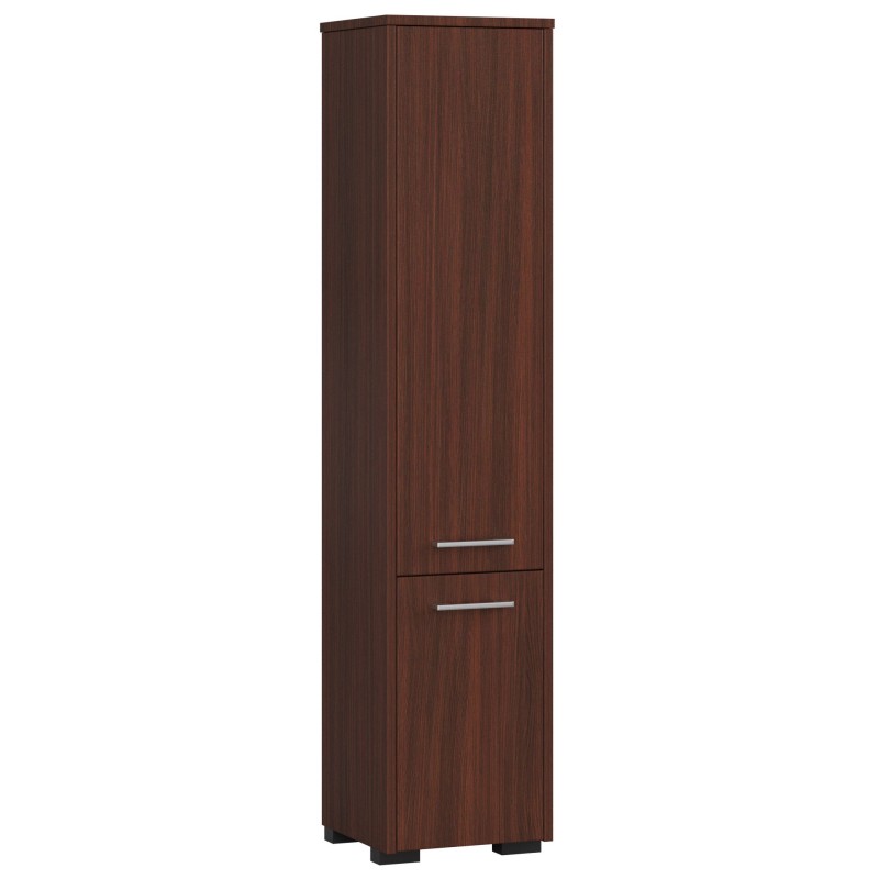 Colonne meuble étagère salle de bains 2 portes 30X30X 140cm Marron Colonne meuble étagère salle de bains 2 portes 30X30X 140cm Marron