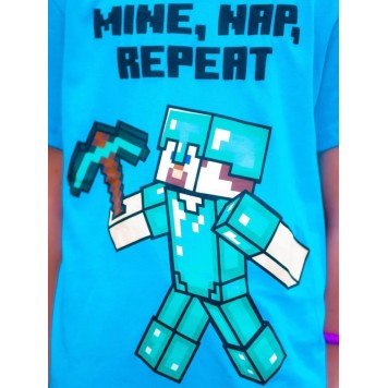 Minecraft children's short pajamas 9 years