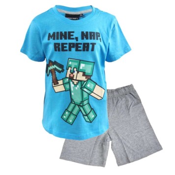 Minecraft children's short pajama 6-12 years