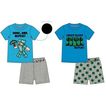 Minecraft children's short pajama 6-12 years