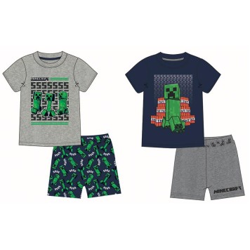 Minecraft children's short pajamas 6-12 years