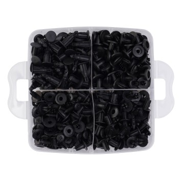 Zestaw 630 szt. spinek, kołków, klipsów do tapicerki + wyjmak i ściągacze KD10612