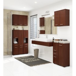 Meuble de salle de bain 30x85x30cm Marron