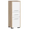 Meuble de salle de bain 30x85x30cm Marron et blanx