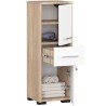 Meuble de salle de bain 30x85x30cm Marron et blanx