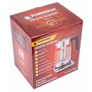 Czajnik elektryczny bezprzewodowy szklany LED 2200 PM-ECB-18-GRGBT