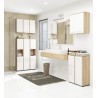 Meuble de salle de bain 30x85x30cm Marron et blanx