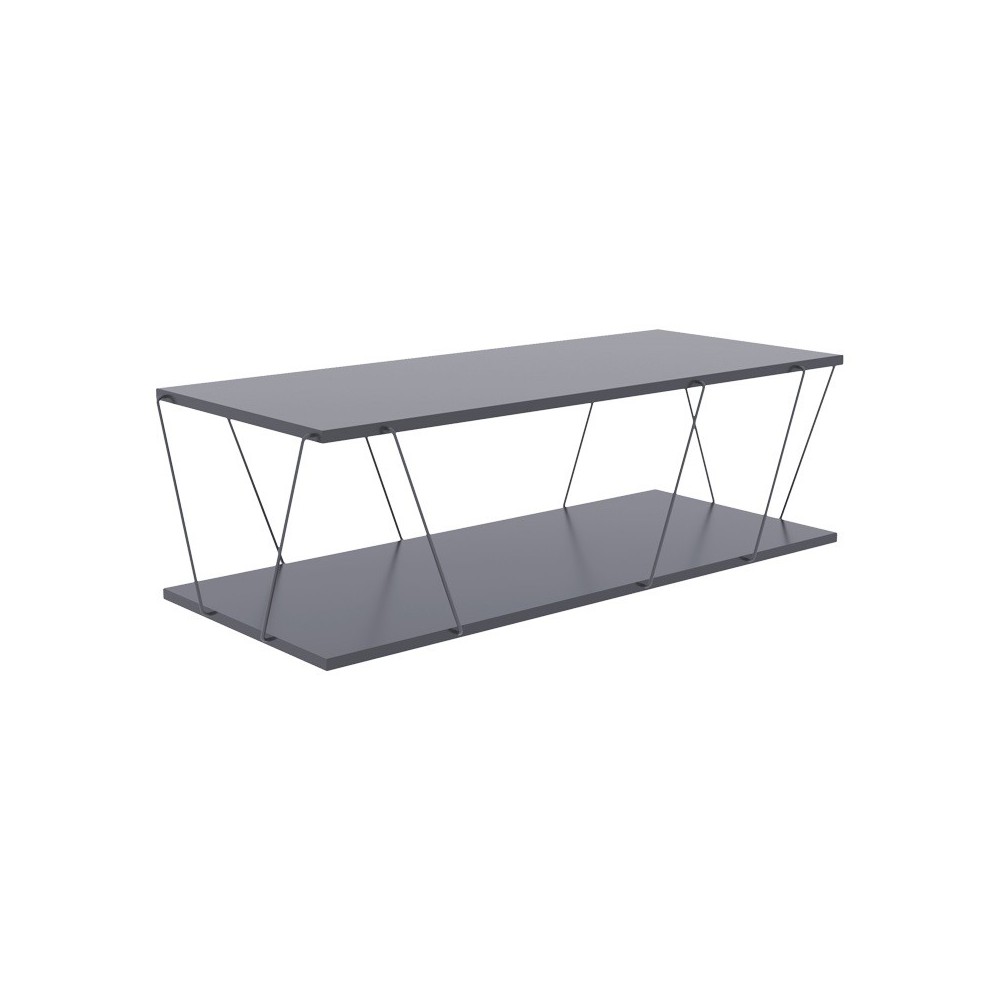 Coffee table Tars pakoworld grey-black 120z48z30cm Coffee table Tars pakoworld grey-black 120z48z30cm