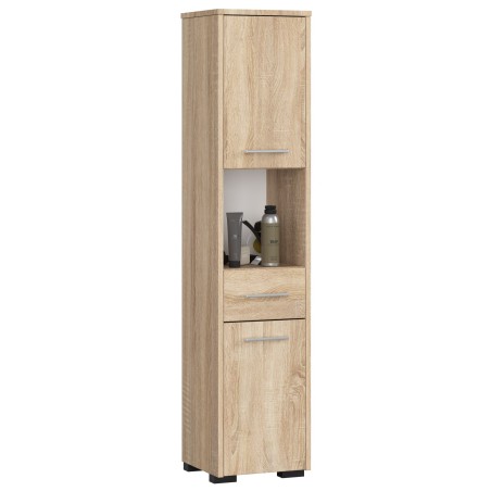 Colonne meuble étagère de salle de bain 2 portes 1 tiroirs 140x30X30 cm