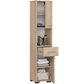 REGAŁ ŁAZIENKA FIN SŁUPEK 30 2D 1SZ 1W 140cm PK SONOMA