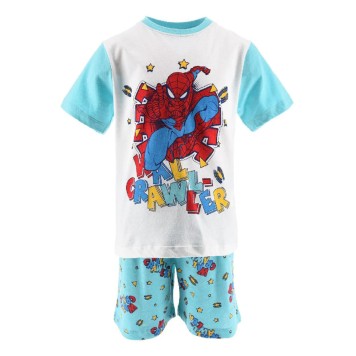 Spiderman Wall Crawler Blue children's short pajamas 8 years / 128 cm