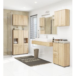 Meuble de salle de bain 30x85x30cm Bois naturel