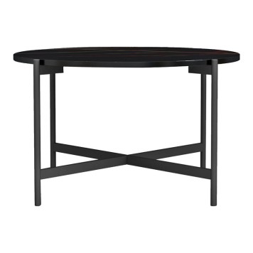 Table basse marbre noir 80x45 cm